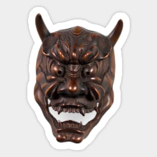 Netsuke of Noh Mask Sticker